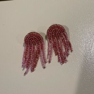 Pink Rhinestone Earrings